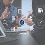 Image displaying a Business and the 12 PCI compliance Standards for small businesses