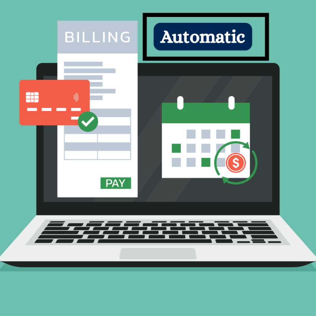 Image of automatic billing on a computer