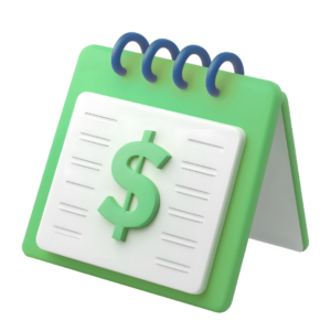 Image of monthly automatic billing calendar