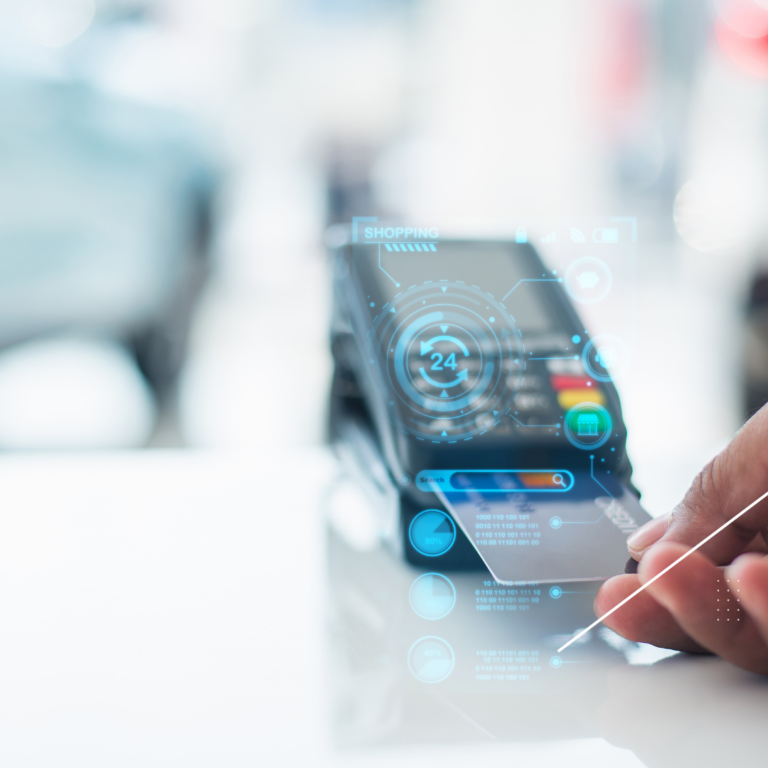 Image of a virtual terminal with credit card