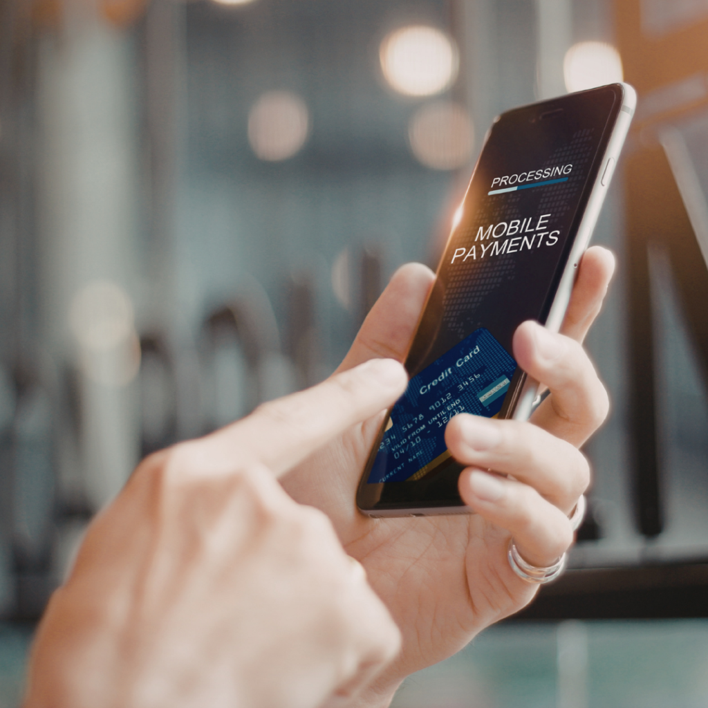 Image of digital payment on a mobile phone